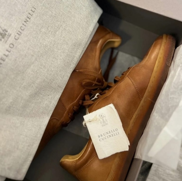 Brunello Cucinelli leather sneakers size 9, 42 it - Picture 2 of 3